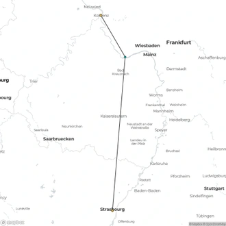 tourhub | CroisiEurope Cruises | Cruise and Hike through the Rhine Valley Rhineland history, traditions, and ambiance (port-to-port cruise) | Tour Map