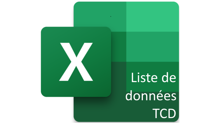 Représentation de la formation : Excel - liste de données et TCD