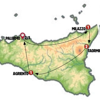 tourhub | Europamundo | Sicily and Eolic Islands | Tour Map