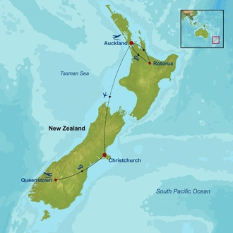tourhub | Indus Travels | New Zealand Explorer | Tour Map