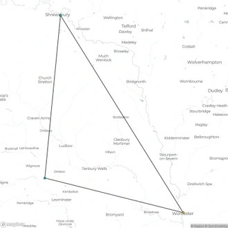 tourhub | Travel Editions | Herefordshire and Worcestershire with Nicholas Merchant | Tour Map