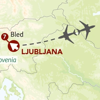 tourhub | Titan Travel | Scenic Lakes of Slovenia | Tour Map