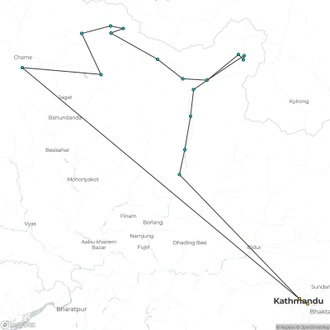 tourhub | Sherpa Expedition Teams | Manaslu Tsum Valley Trek | Tour Map