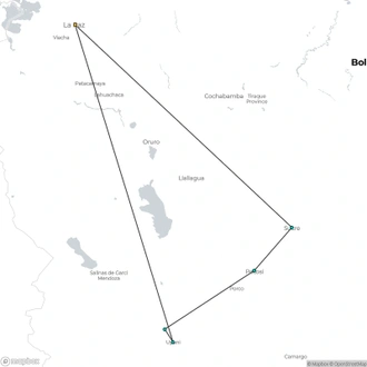 tourhub | Unu Raymi Tour Operator & Lodges | Best of Bolivia (La Paz, Uyuni, Potosi & Sucre) – 11 Days | Tour Map