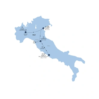 tourhub | Insight Vacations | Italian Intermezzo - Classic Group, Summer | Tour Map