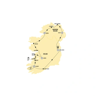 tourhub | Costsaver | Irish Wonder | Tour Map