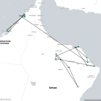 tourhub | Today Voyages | The Old Pirate Coast 4* | Tour Map