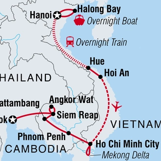 tourhub | Intrepid Travel | Best of Vietnam & Cambodia | Tour Map
