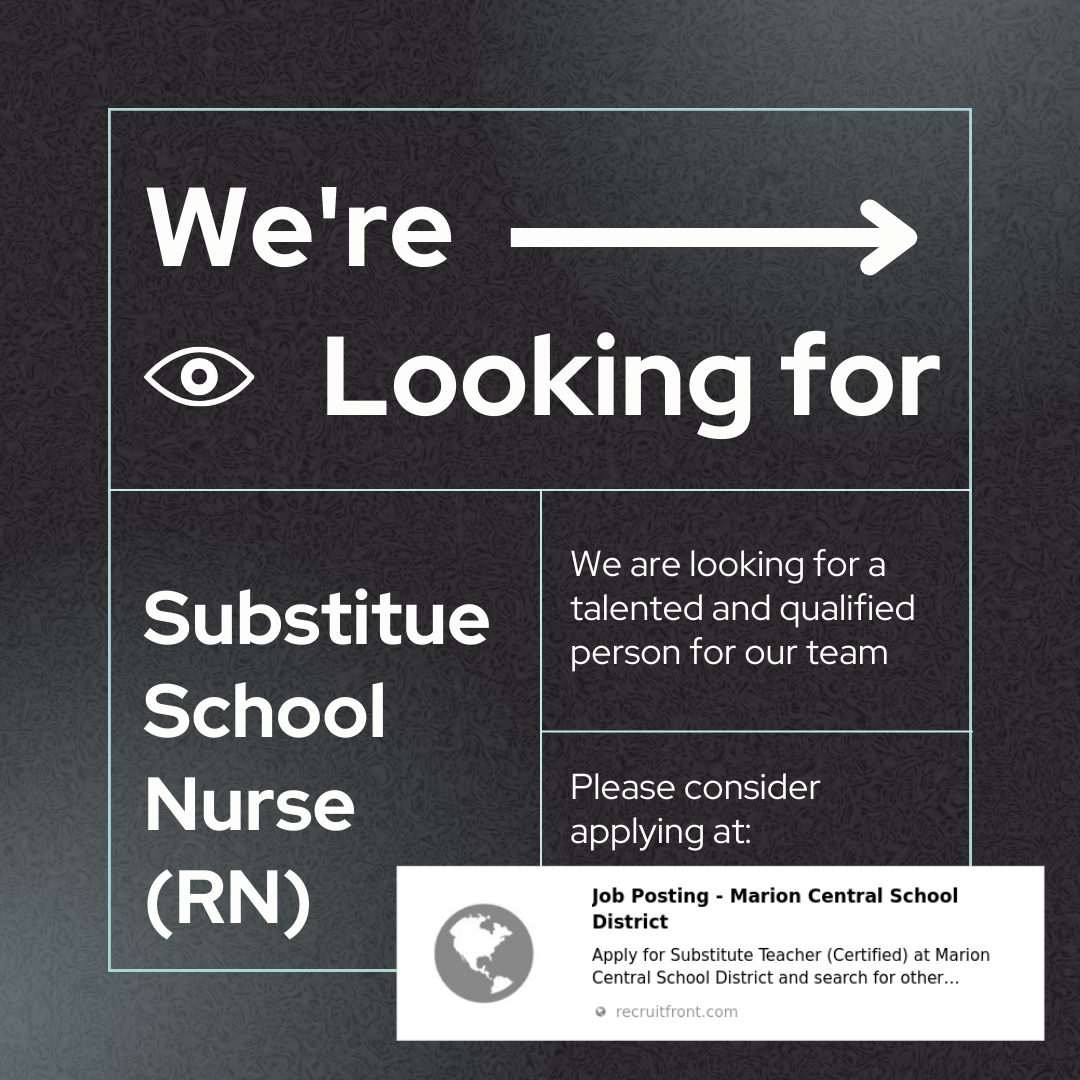 Flyer for Substitute School Nurse