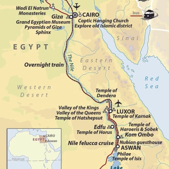 tourhub | Wild Frontiers | Egypt Encompassed | Tour Map