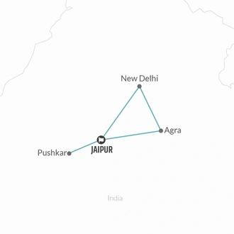 tourhub | Bamba Travel | India Voluntour (Jaipur) 15D/14N | Tour Map