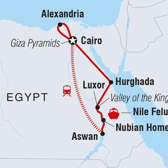 tourhub | Intrepid Travel | Explore Egypt | Tour Map