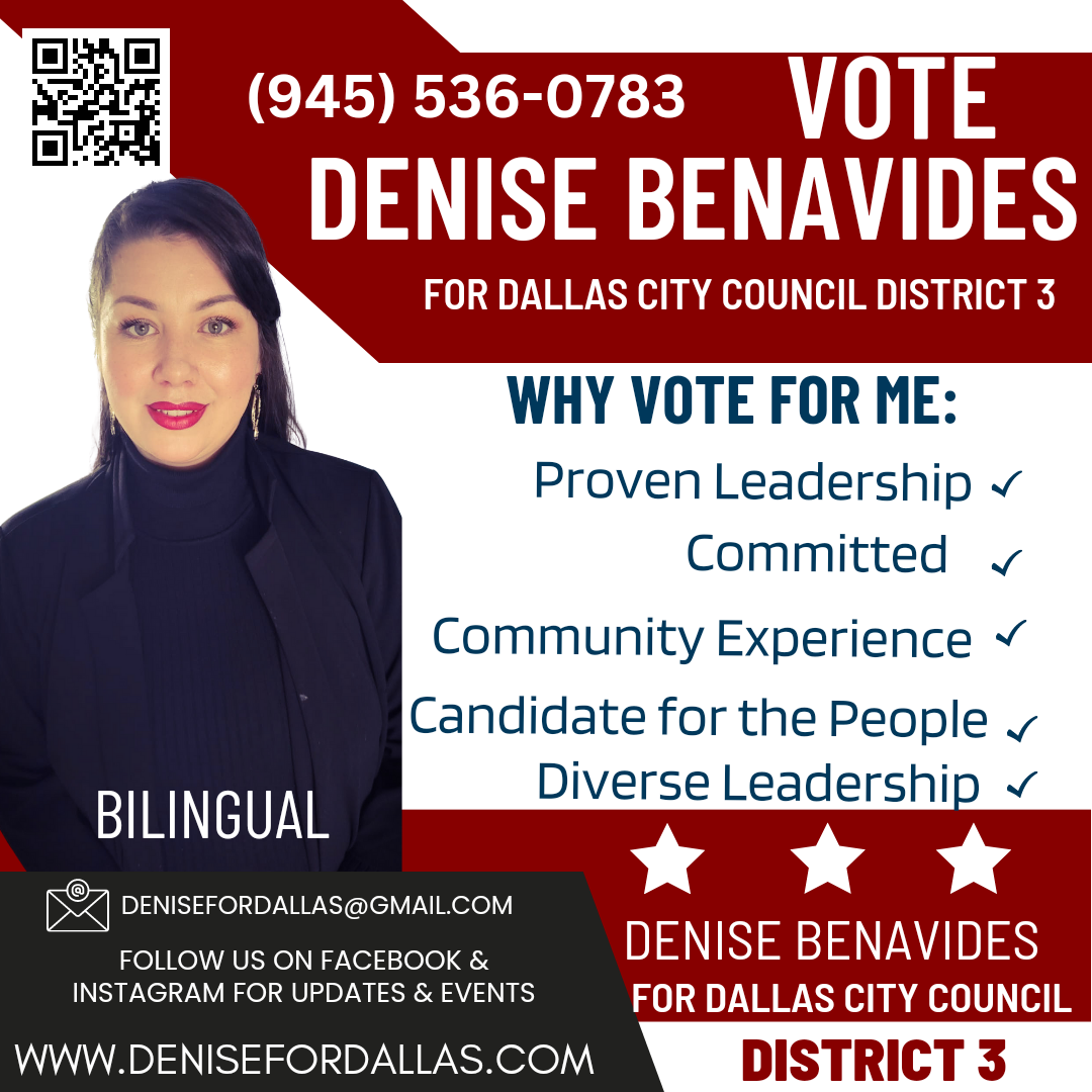 Denise Benavides for Dallas City Council logo