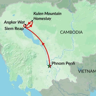 tourhub | Encounters Travel | Cambodia Encounters | Tour Map