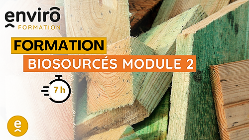 Représentation de la formation : Construire et rénover avec des matériaux biosourcés - Module 2 : les isolants biosourcés dans les maisons individuelles et les petits collectifs