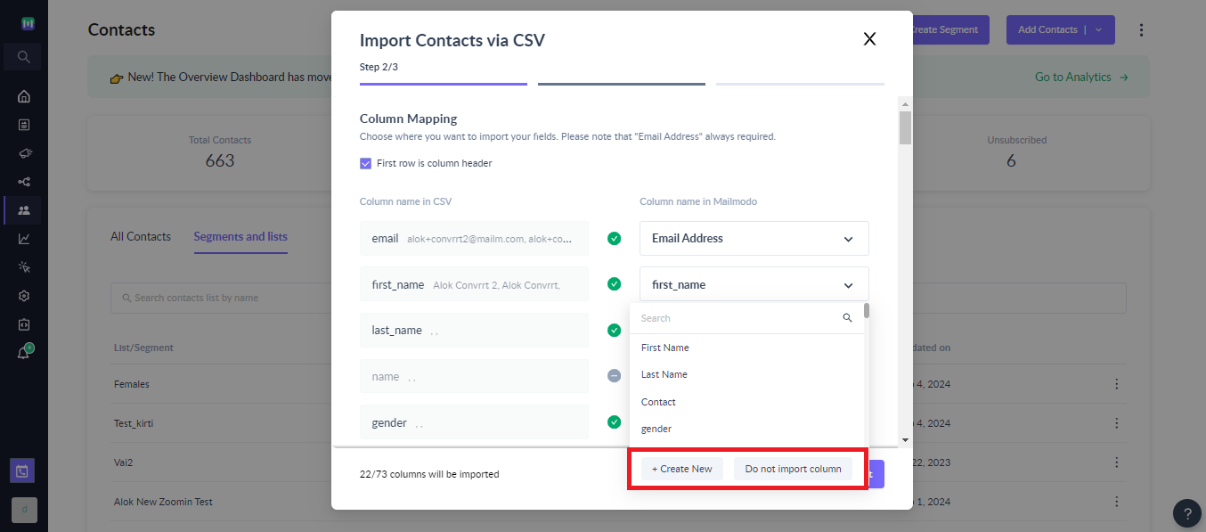 How to import contacts using CSV