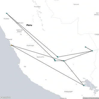 tourhub | Unu Raymi Tour Operator & Lodges | Adventure: Andes, Amazon & Lake Titcaca | Tour Map