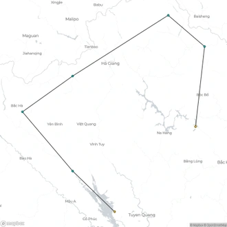 tourhub | Mr Linh's Adventures | Northern Loop Adventure 11 days 10 nights | Tour Map