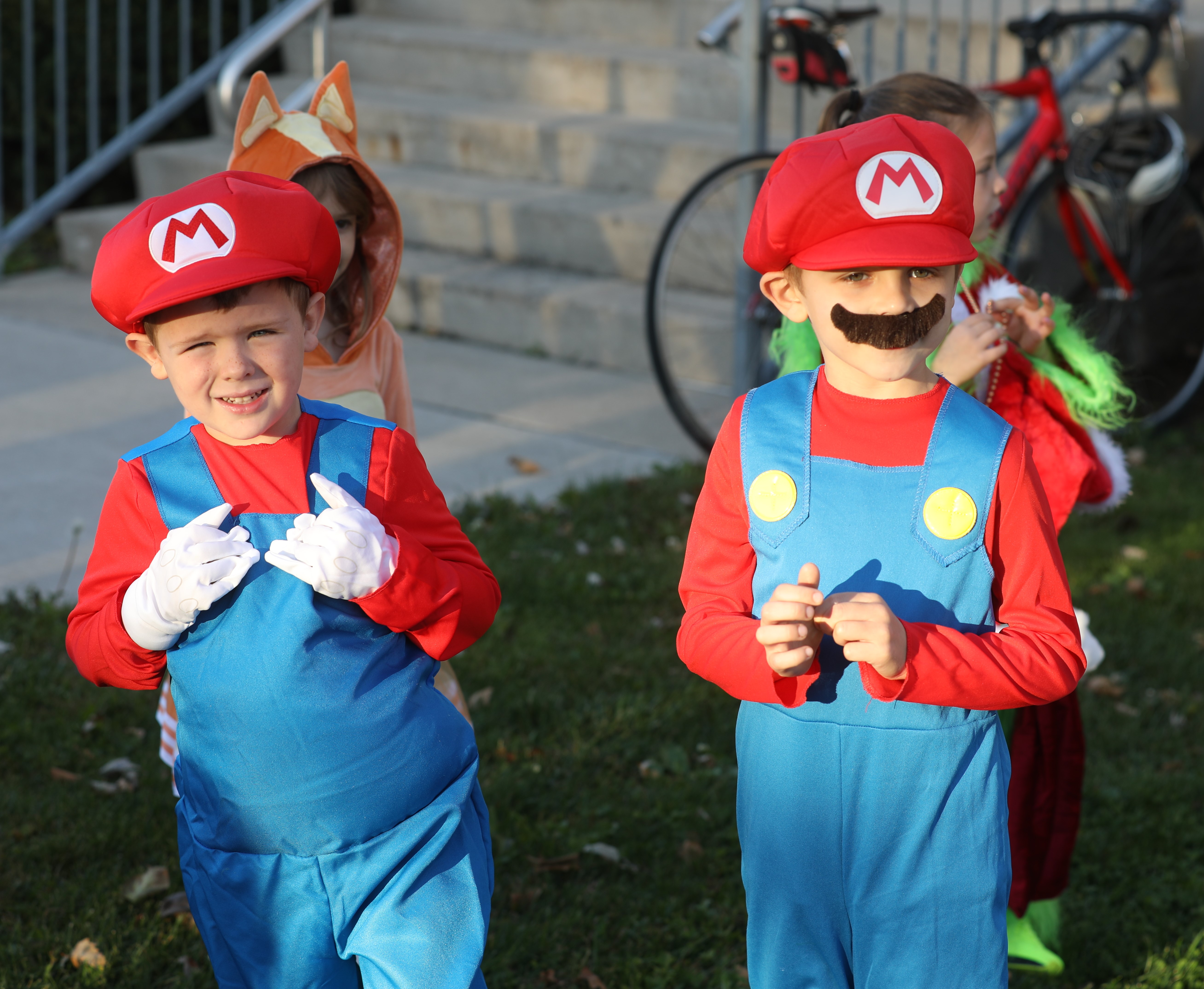 Students in the K-2 Costume parade