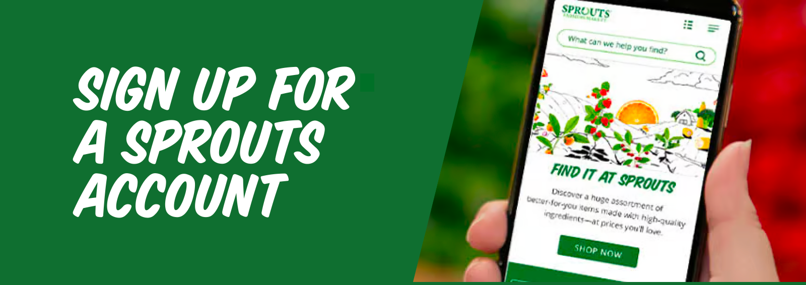 Sign Up For A Sprouts Account 