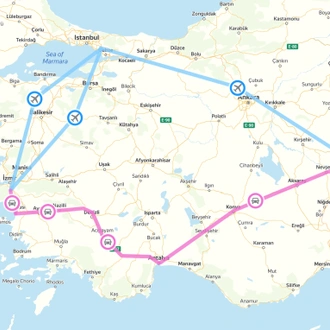 tourhub | Tour Altinkum Travel | Turkey Explorer - Eleven Days | Tour Map