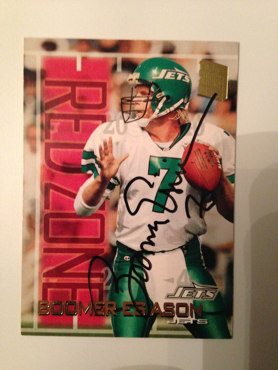 Boomer Esiason Autographed Football Card –