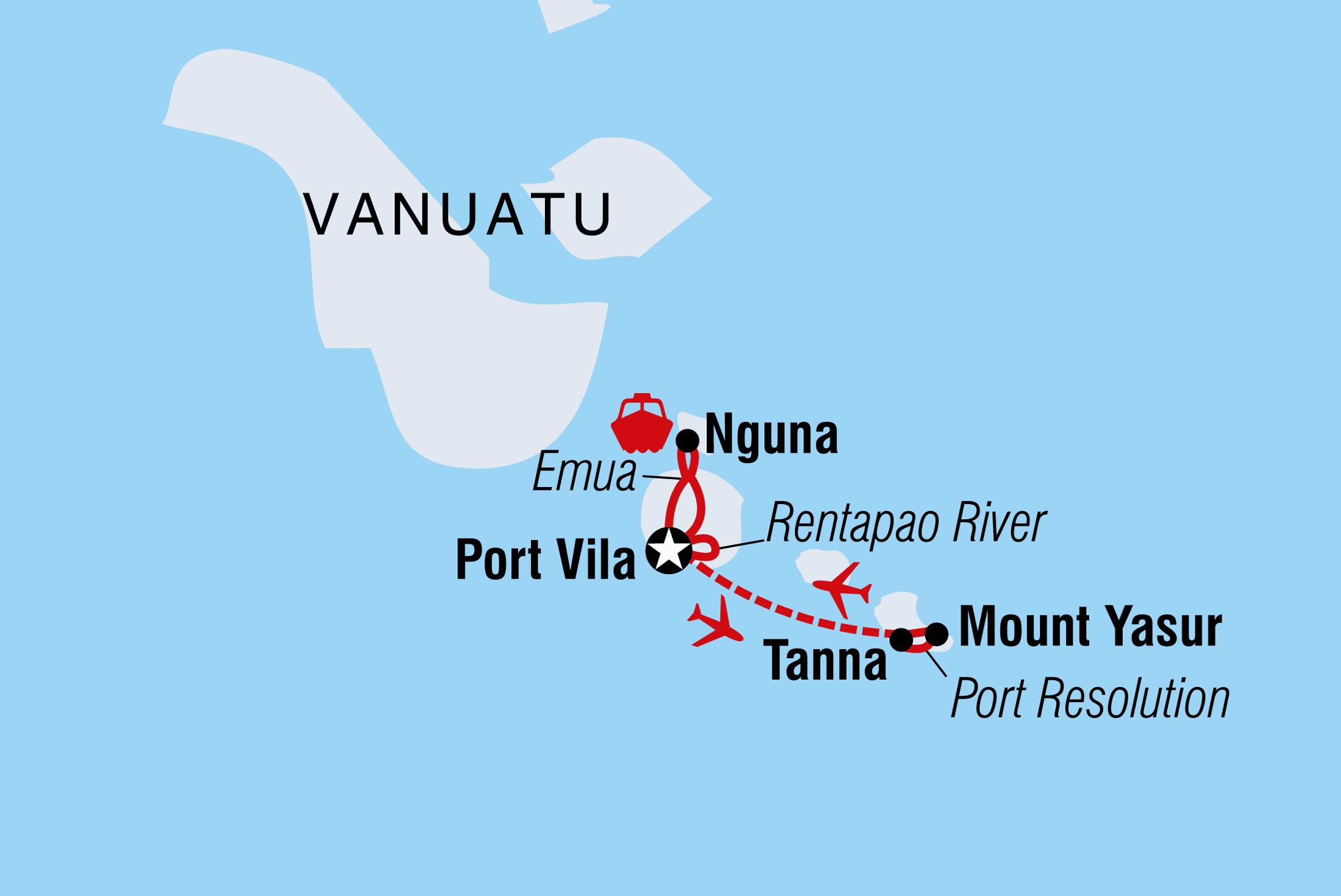 tourhub | Intrepid Travel | Vanuatu Expedition | Tour Map