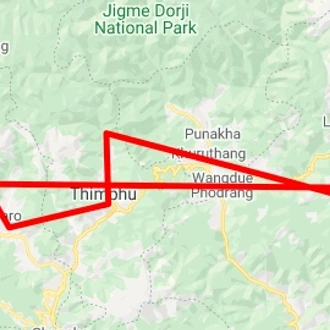 tourhub | Bhutan Acorn Tours & Travel | Grand Annula Festival of THIMPHU Tshechu Cultural Tour of Bhutan | Tour Map