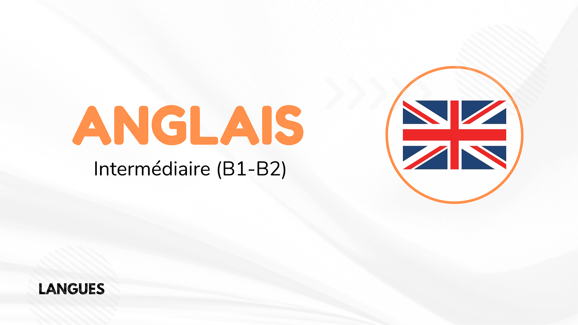 Représentation de la formation : ANGLAIS - INTERMÉDIAIRE (B1-B2)