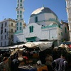 Front facade of the Grand Synagogue in Algiers, Algeria. 