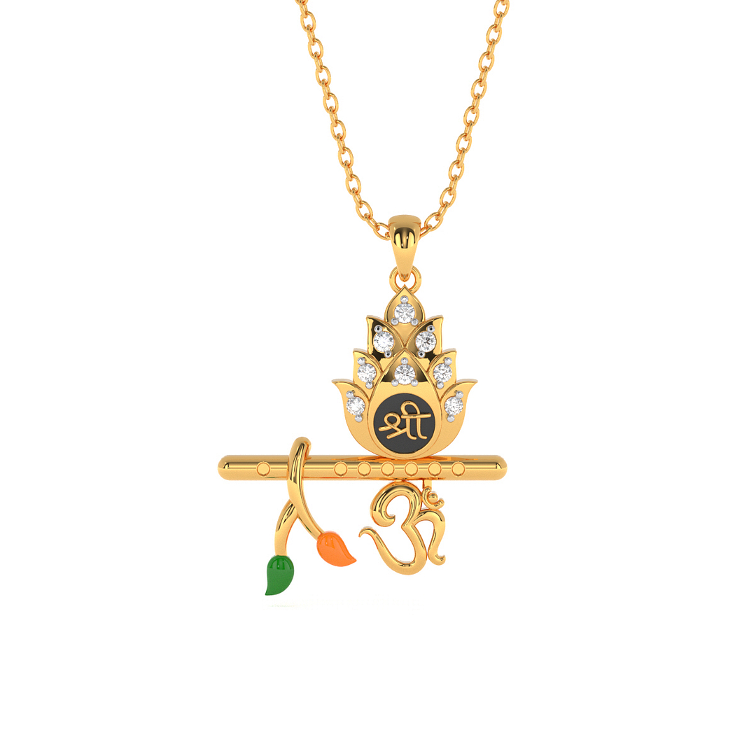 || Enlighten Your Style with Krishna Pendant || Kanha Diamond Gold Pendant ||