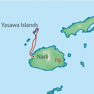 tourhub | World Expeditions | Ultimate Yasawa Sea Kayak Expedition | Tour Map