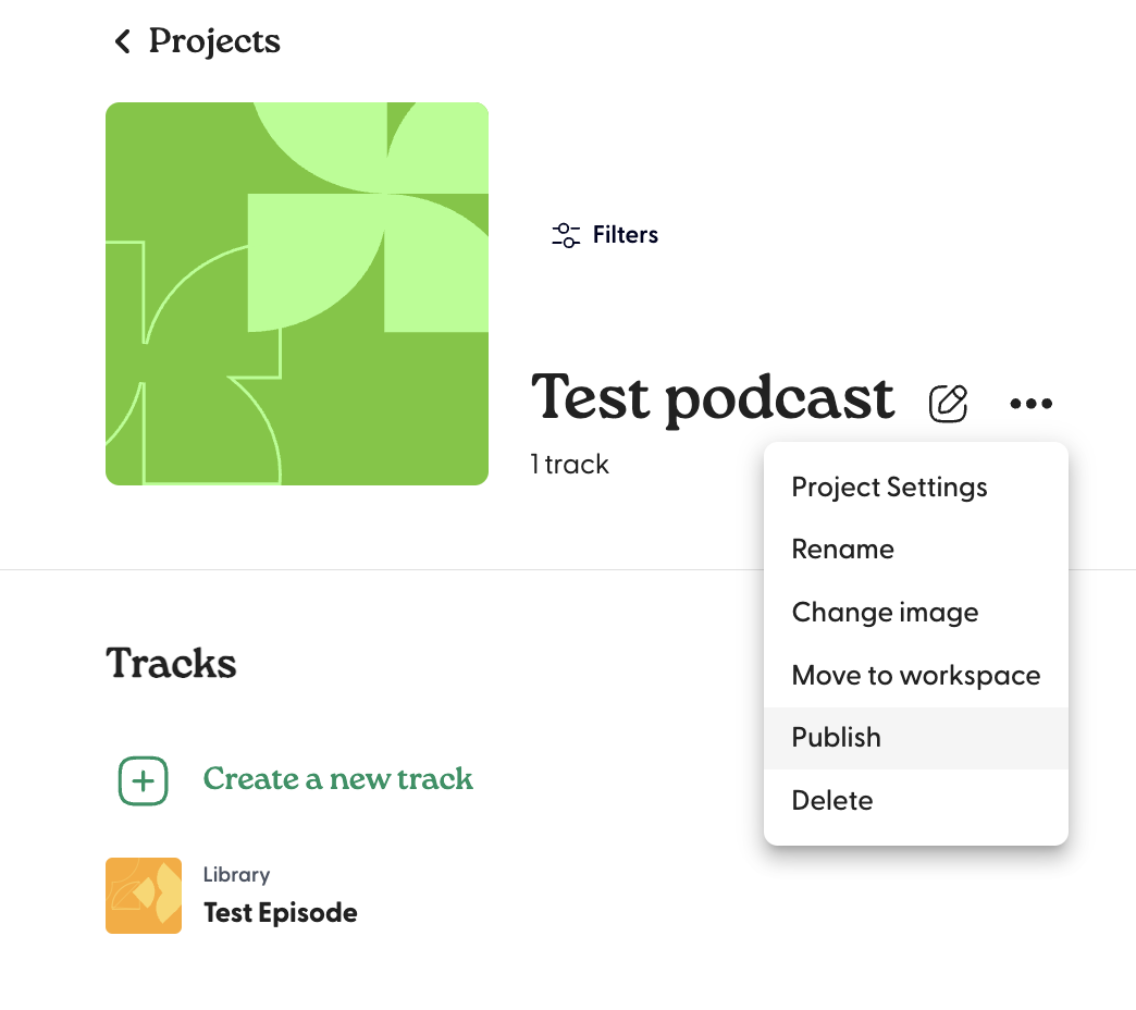 Find RSS feed to publish a podcast