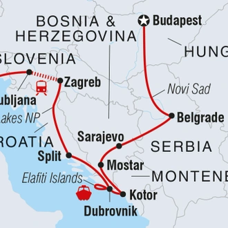 tourhub | Intrepid Travel | Budapest to Venice | Tour Map