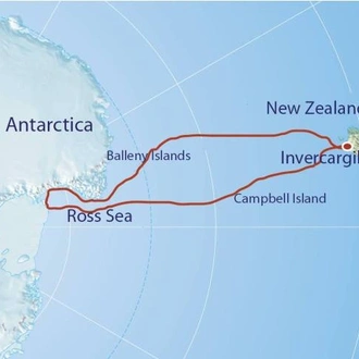tourhub | World Expeditions | Ross Sea - Footsteps of Scott & Shackleton | Tour Map