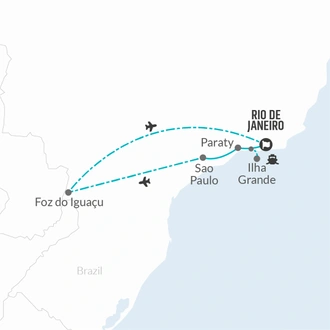 tourhub | Bamba Travel | Iguazu Discovery Air-Expedition 12D/11N | Tour Map