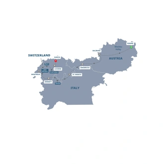 tourhub | Trafalgar | Switzerland and Austria | Tour Map