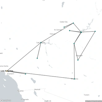 tourhub | Omega Tours | Western Trails | Tour Map