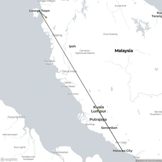 tourhub | All Points East | Malaysia World Heritage Tour | Tour Map