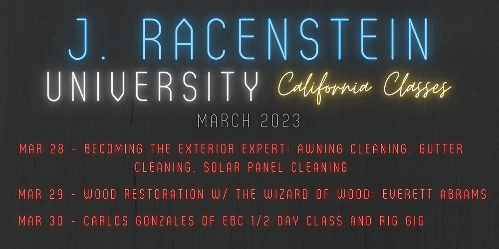 March 28-30th CA Classes: Ancillary Services, Wood Restoration, RIG GIG ...