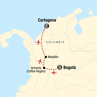 tourhub | G Adventures | Colombia Journey | Tour Map
