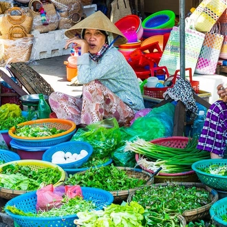 Locals at the market, Vietnam