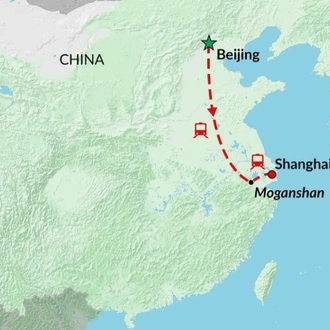 tourhub | Encounters Travel | Beijing to Shanghai Express tour | Tour Map