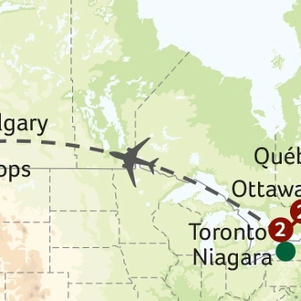 tourhub | Titan Travel | Across Canada | Tour Map