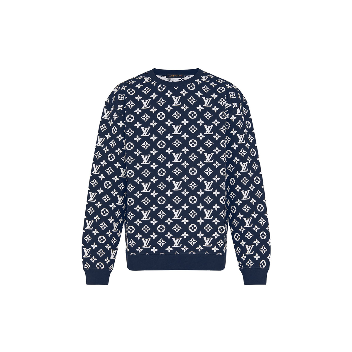 Luxury Louis Vuitton Crewneck Sweatshirt Monogram Blue White (2020