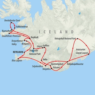 tourhub | On The Go Tours | Northern Lights Exploration - 8 days | Tour Map