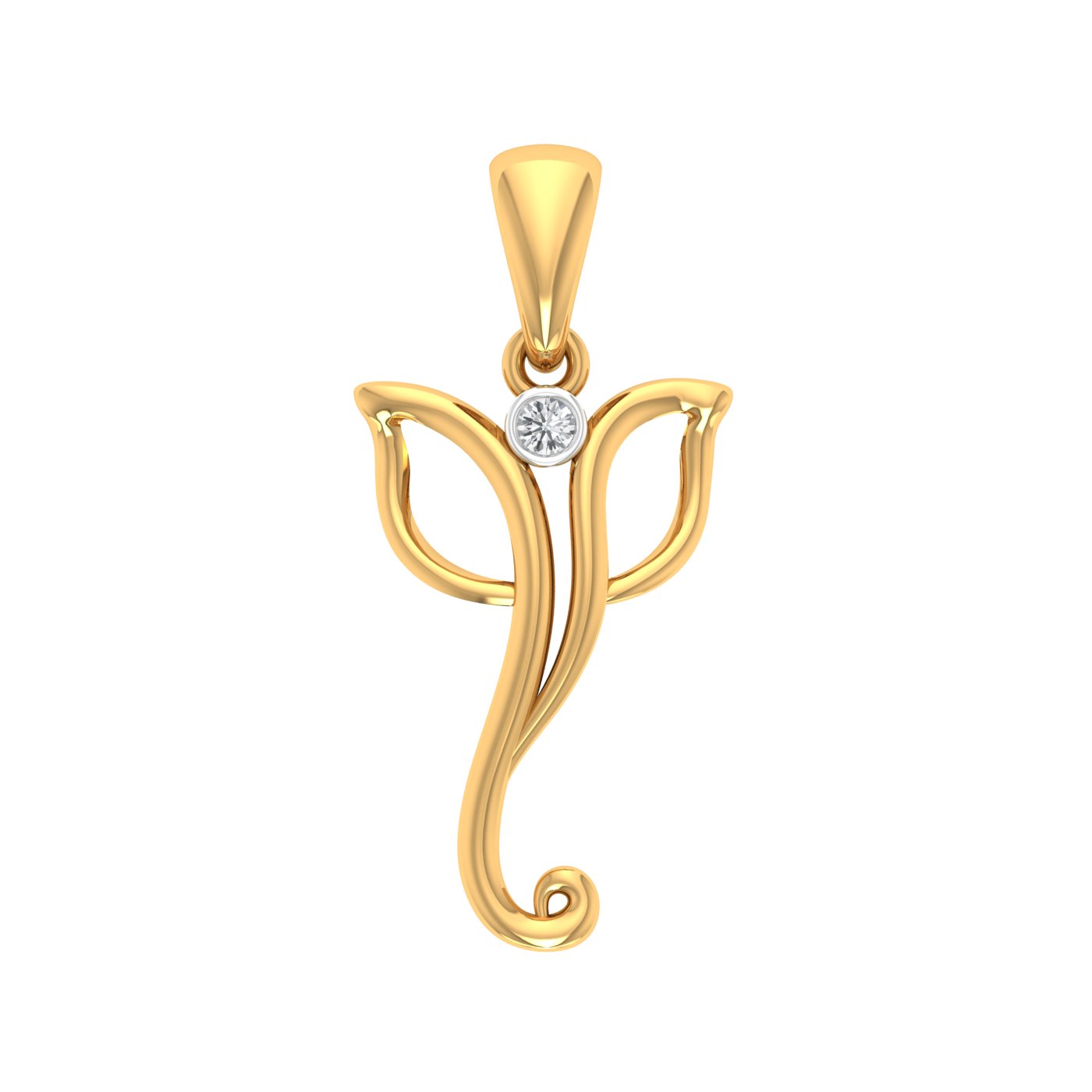10 Exclusive Lord Ganesha Gold Pendant Designs | single stone pendant 