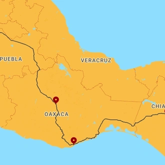 tourhub | Lupita Overland | Genuine Mexico, Huatulco Edition | Tour Map