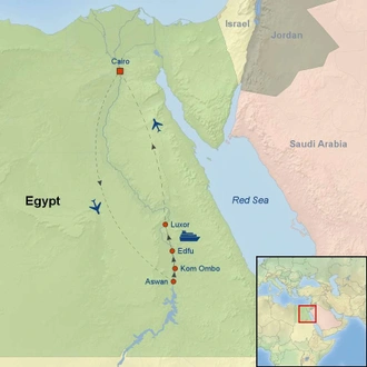 tourhub | Indus Travels | Glimpse of Egypt | Tour Map
