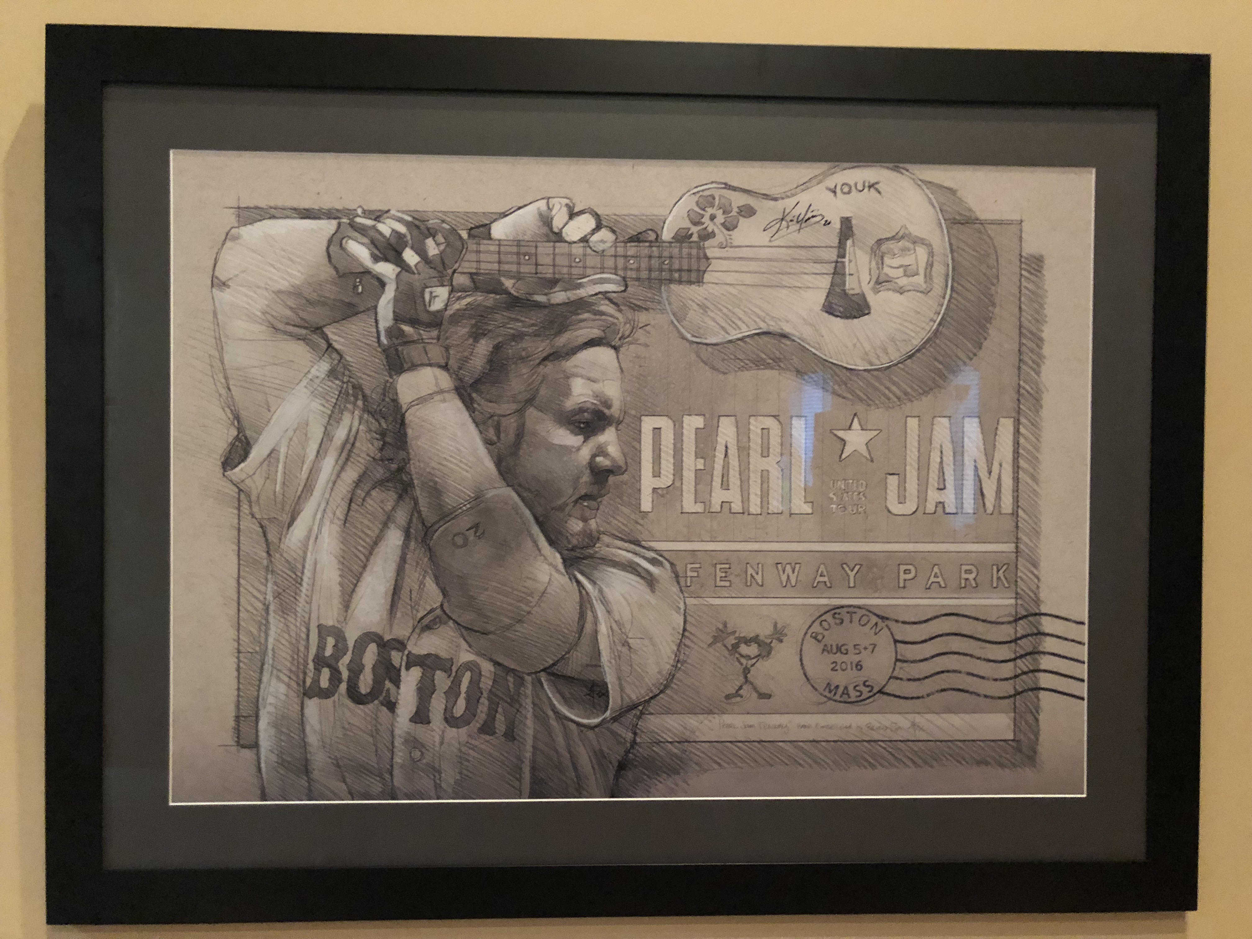 Pearl Jam 2016 Fenway Park Green Monster Regular Edition Poster + Tr –  Ames Bros